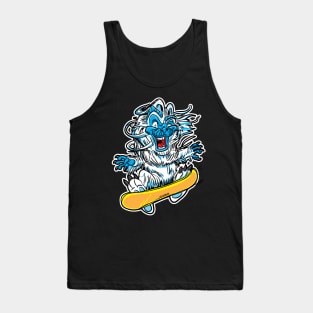 Cute Abominable Snowman or Yeti Snowboarder Tank Top